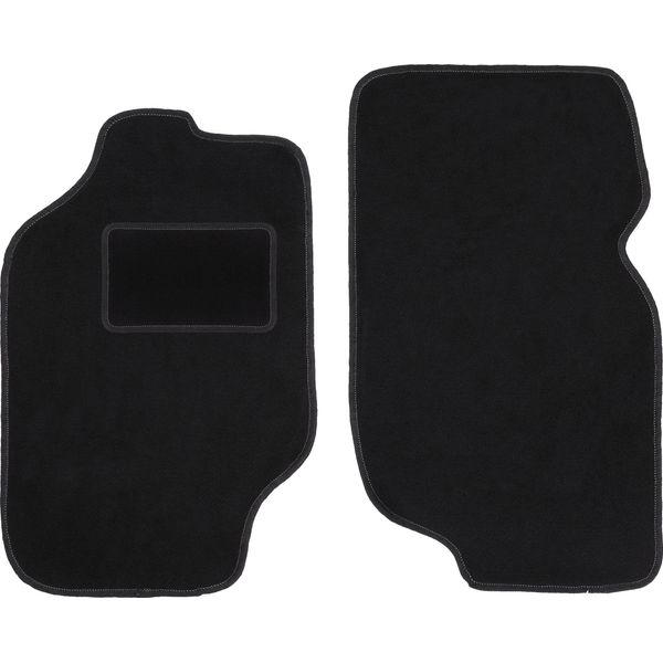 Wielganizator Tappetini Auto Velours Anteriori Adatto Per Rover 200 (2000-2005, Hatchback) Neri, Set 2 Pz, Con Fissaggi-image