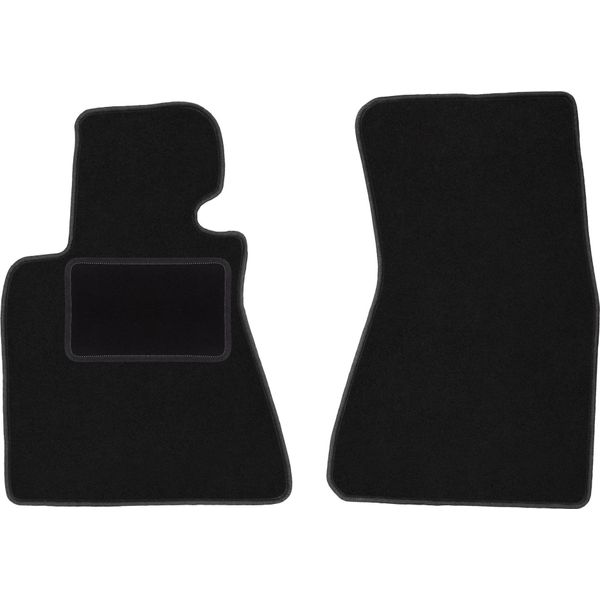 Wielganizator Tappetini Auto Velours Anteriori Adatto Per Bmw 7 E66 (2001-2008, Berlina Lunga) Neri, Set 2 Pz, Con Fissaggi-image
