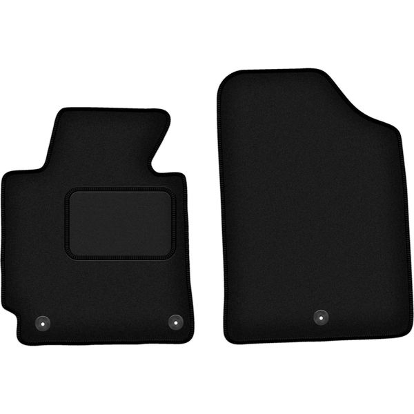 Wielganizator Tappetini Auto Velours Anteriori Adatto Per Hyundai Elantra V (2010-2016, Coupé, Berlina) Neri, Set 2 Pz, Con Fissaggi-image