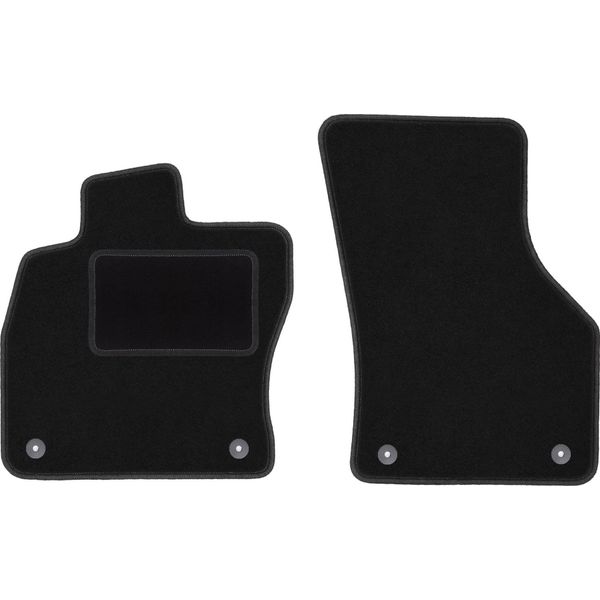 Wielganizator Tappetini Auto Velours Anteriori Adatto Per Seat Leon Iv (2020-, Berlina, Station Wagon, Variant, Liftback) Neri, Set 2 Pz, Con Fissaggi-image