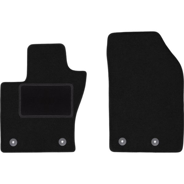Wielganizator Tappetini Auto Velours Anteriori Adatto Per Fiat 500X Ii (2018-, Crossover) Neri, Set 2 Pz, Con Fissaggi-image