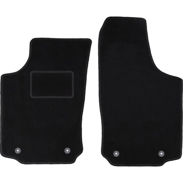 Wielganizator Tappetini Auto Velours Anteriori Adatto Per Opel Corsa C (2000-2006, Hatchback) Neri, Set 2 Pz, Con Fissaggi-image