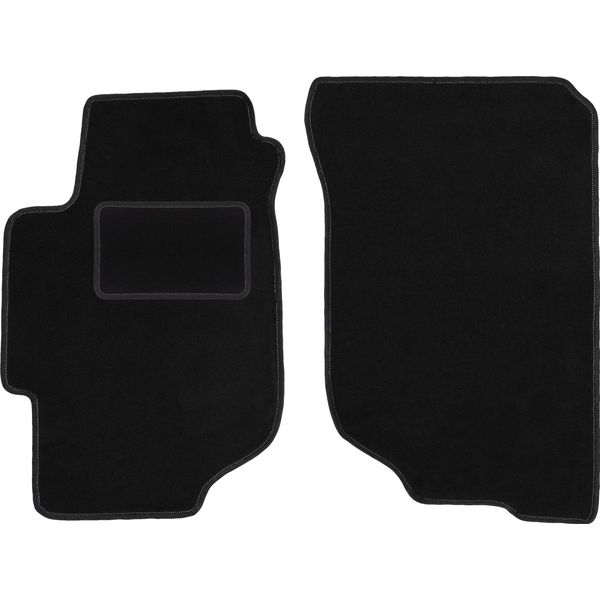 Wielganizator Tappetini Auto Velours Anteriori Adatto Per Honda Accord Vi (1997-2002, Station Wagon, Berlina, Type-R) Neri, Set 2 Pz, Con Fissaggi-image