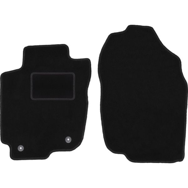 Wielganizator Tappetini Auto Velours Anteriori Adatto Per Toyota RAV4 Iv (2013-2019, Suv (Non Ibrida)) Neri, Set 2 Pz, Con Fissaggi-image