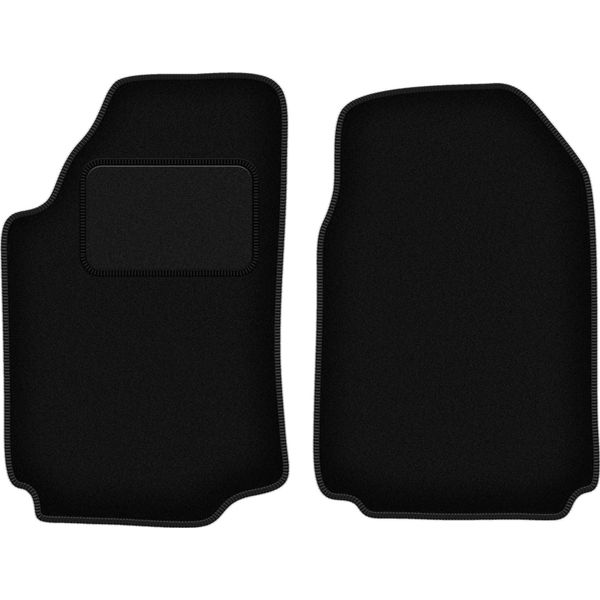 Wielganizator Tappetini Auto Velours Anteriori Adatto Per Audi 100 C3 (1983-1991, Berlina, Avant) Neri, Set 2 Pz, Con Fissaggi-image