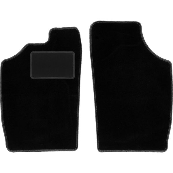 Wielganizator Tappetini Auto Velours Anteriori Adatto Per Daihatsu Cuore V (1997-2003, Hatchback) Neri, Set 2 Pz, Con Fissaggi-image