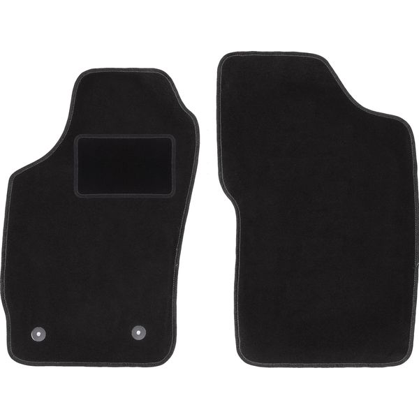 Wielganizator Tappetini Auto Velours Anteriori Adatto Per Peugeot 205 (1983-1998, Hatchback) Neri, Set 2 Pz, Con Fissaggi-image