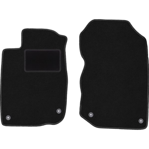 Wielganizator Tappetini Auto Velours Anteriori Adatto Per Honda CR-Z (2010-2016, Coupé) Neri, Set 2 Pz, Con Fissaggi-image