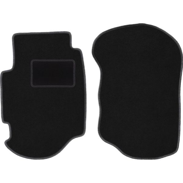 Wielganizator Tappetini Auto Velours Anteriori Adatto Per Ford Escort MK7 (1995-2002, Hatchback, Station Wagon) Neri, Set 2 Pz, Con Fissaggi-image