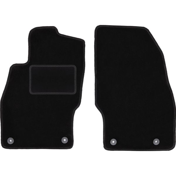 Wielganizator Tappetini Auto Velours Anteriori Adatto Per Opel Corsa E (2015-2020, Hatchback) Neri, Set 2 Pz, Con Fissaggi-image