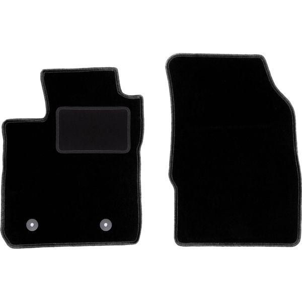 Wielganizator Tappetini Auto Velours Anteriori Adatto Per Ford Ecosport MK2 (2012-2017, Crossover) Neri, Set 2 Pz, Con Fissaggi-image