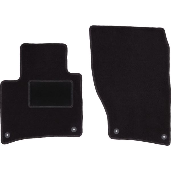 Wielganizator Tappetini Auto Velours Anteriori Adatto Per Porsche Cayenne Ii (2010-, Suv) Neri, Set 2 Pz, Con Fissaggi-image