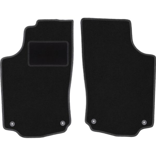 Wielganizator Tappetini Auto Velours Anteriori Adatto Per Opel Combo C (2001-2011, Furgoncino) Neri, Set 2 Pz, Con Fissaggi-image