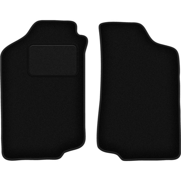 Wielganizator Tappetini Auto Velours Anteriori Adatto Per Volkswagen Jetta Ii (1984-1992, Berlina) Neri, Set 2 Pz, Con Fissaggi-image