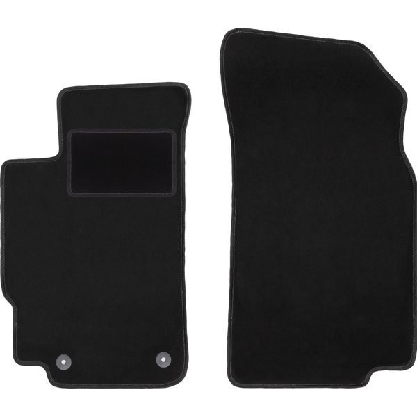 Wielganizator Tappetini Auto Velours Anteriori Adatto Per Peugeot 406 (1995-2004, Berlina, Kombi, Station Wagon) Neri, Set 2 Pz, Con Fissaggi-image