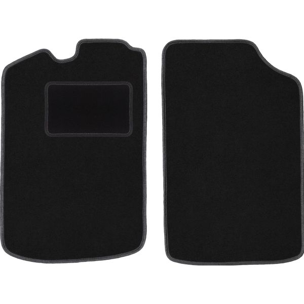 Wielganizator Tappetini Auto Velours Anteriori Adatto Per Volkswagen Golf I (1974-1983, Hatchback) Neri, Set 2 Pz, Con Fissaggi-image