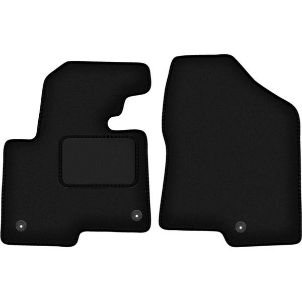 Wielganizator Tappetini Auto Velours Anteriori Adatto Per Hyundai Santafe Iii (2012-, Suv) Neri, Set 2 Pz, Con Fissaggi-image