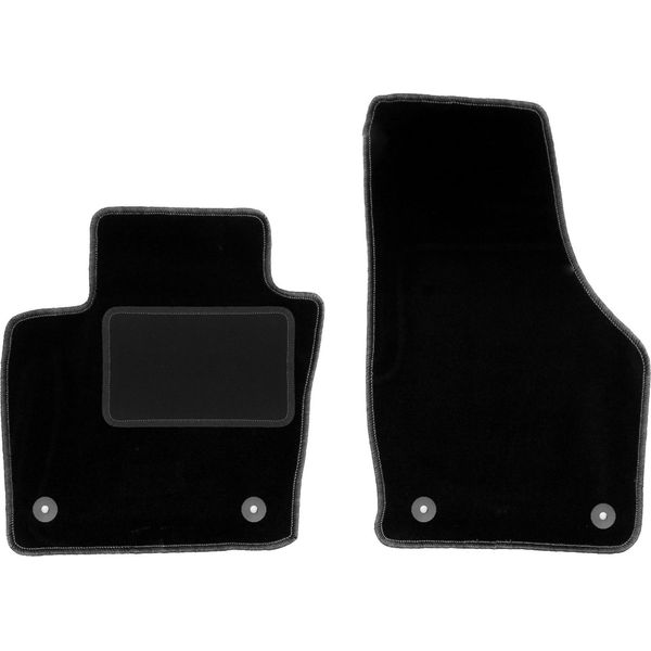Wielganizator Tappetini Auto Velours Anteriori Adatto Per Audi Q3 I 8U (2011-2018, Suv) Neri, Set 2 Pz, Con Fissaggi-image