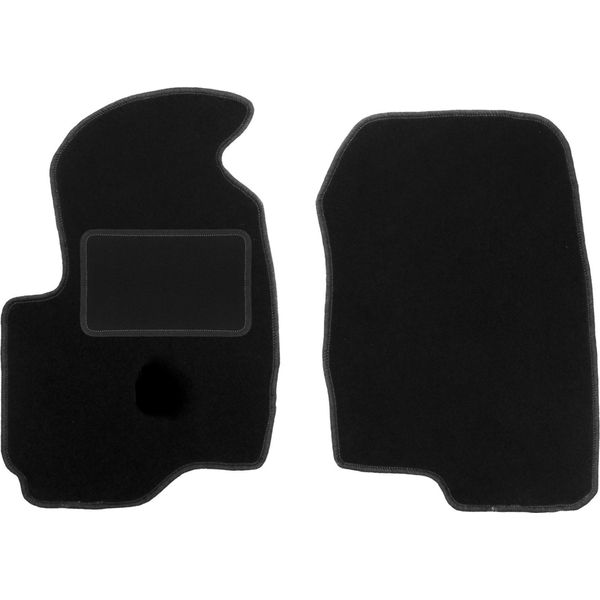Wielganizator Tappetini Auto Velours Anteriori Adatto Per Mitsubishi Colt Vii (2004-2008, Hatchback) Neri, Set 2 Pz, Con Fissaggi-image