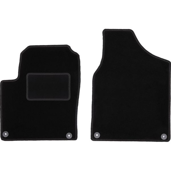 Wielganizator Tappetini Auto Velours Anteriori Adatto Per Seat Alhambra I (1995-2010, Minivan) Neri, Set 2 Pz, Con Fissaggi-image