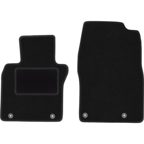 Wielganizator Tappetini Auto Velours Anteriori Adatto Per Mazda 3 Iv (2019-, Hatchback, Berlina) Neri, Set 2 Pz, Con Fissaggi-image