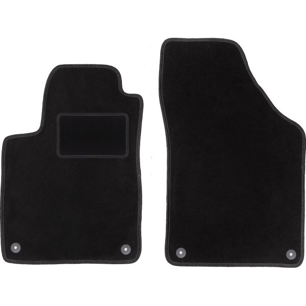 Wielganizator Tappetini Auto Velours Anteriori Adatto Per Peugeot Rcz (2010-2015, Coupé) Neri, Set 2 Pz, Con Fissaggi-image