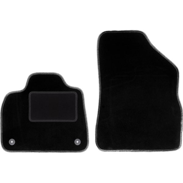 Wielganizator Tappetini Auto Velours Anteriori Adatto Per Citroen DS5 (2011-2018, Berlina) Neri, Set 2 Pz, Con Fissaggi-image