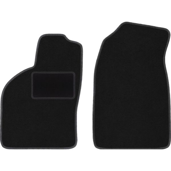Wielganizator Tappetini Auto Velours Anteriori Adatto Per Saab 9-3 I (1998-2002, Aero, Liftback, Berlina) Neri, Set 2 Pz, Con Fissaggi-image