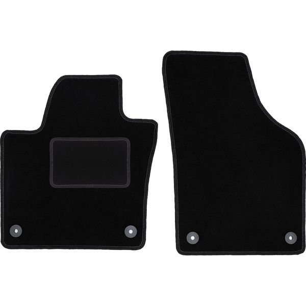 Wielganizator Tappetini Auto Velours Anteriori Adatto Per Seat Alhambra Ii (2010-2018, Minivan) Neri, Set 2 Pz, Con Fissaggi-image