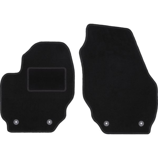 Wielganizator Tappetini Auto Velours Anteriori Adatto Per Volvo S80 Ii (2006-2016, Berlina) Neri, Set 2 Pz, Con Fissaggi-image