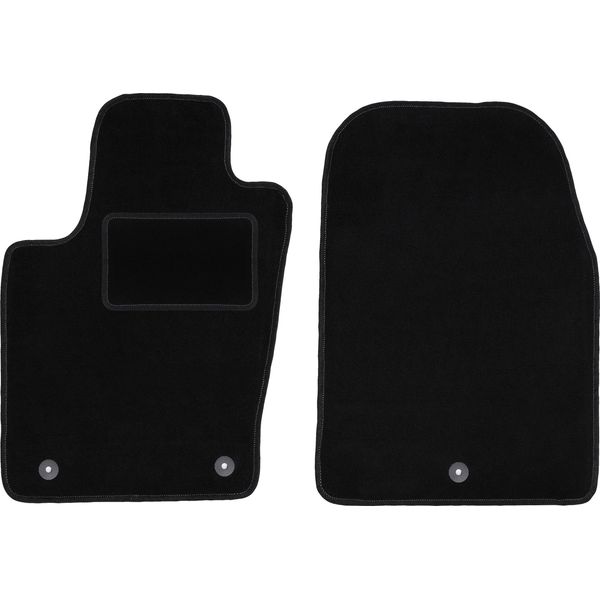 Wielganizator Tappetini Auto Velours Anteriori Adatto Per Jeep Grand Cherokee WK2 (2010-2018, Fuoristrada) Neri, Set 2 Pz, Con Fissaggi-image