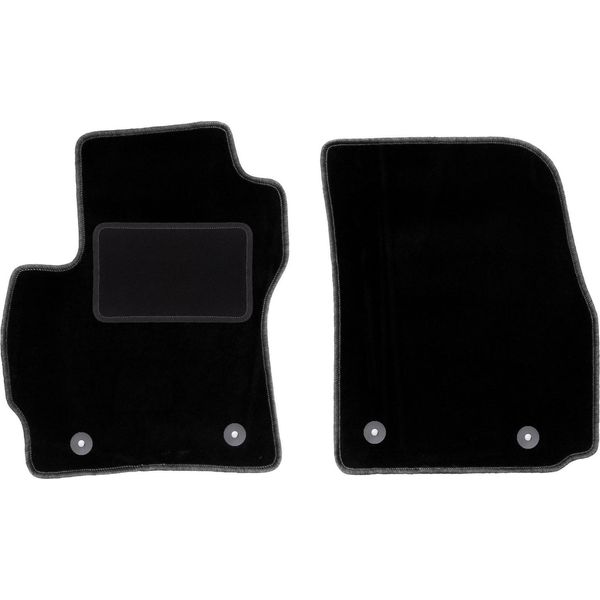 Wielganizator Tappetini Auto Velours Anteriori Adatto Per Mazda Premacy Ii (2005-2010, 7 Persone) Neri, Set 2 Pz, Con Fissaggi-image