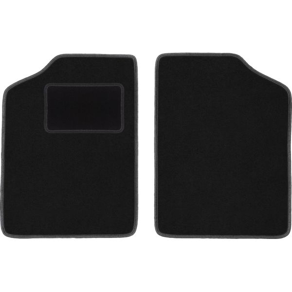 Wielganizator Tappetini Auto Velours Anteriori Adatto Per Renault 5 (1972-1985, Hatchback) Neri, Set 2 Pz, Con Fissaggi-image