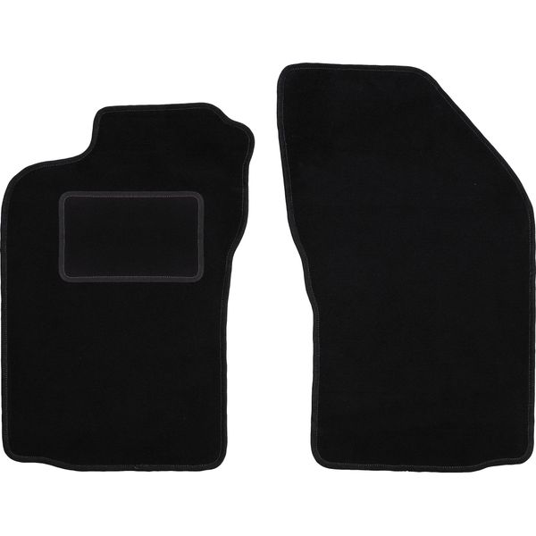 Wielganizator Tappetini Auto Velours Anteriori Adatto Per Alfa Romeo 147 (2000-2010, Hatchback) Neri, Set 2 Pz, Con Fissaggi-image
