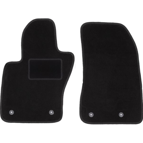 Wielganizator Tappetini Auto Velours Anteriori Adatto Per Jeep Renegade (2014-2019, Suv) Neri, Set 2 Pz, Con Fissaggi-image