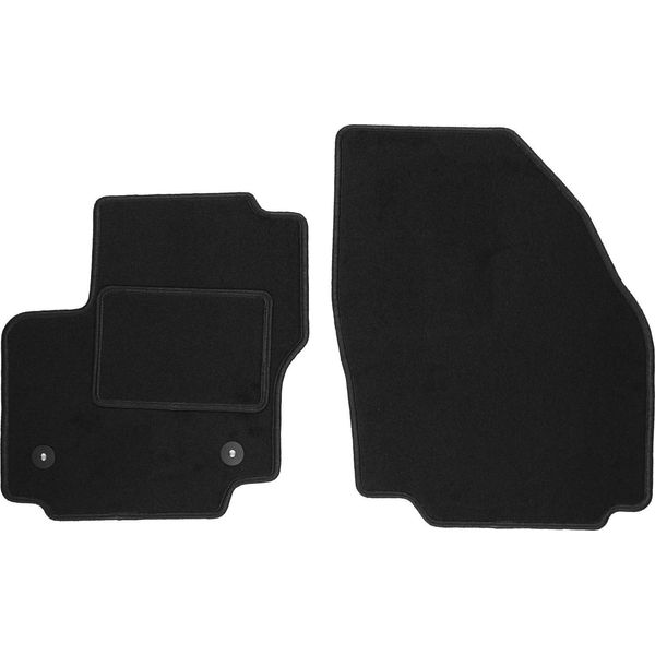 Wielganizator Tappetini Auto Velours Anteriori Adatto Per Ford Galaxy MK2 Fl (2012-2015, 7 Posti) Neri, Set 2 Pz, Con Fissaggi-image