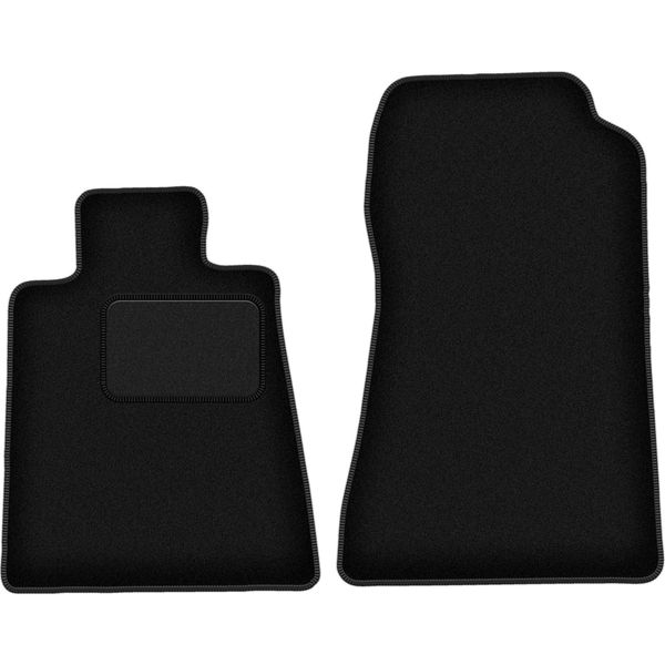 Wielganizator Tappetini Auto Velours Anteriori Adatto Per Mercedes C140 / W140 (1992-1999, Coupé) Neri, Set 2 Pz, Con Fissaggi-image