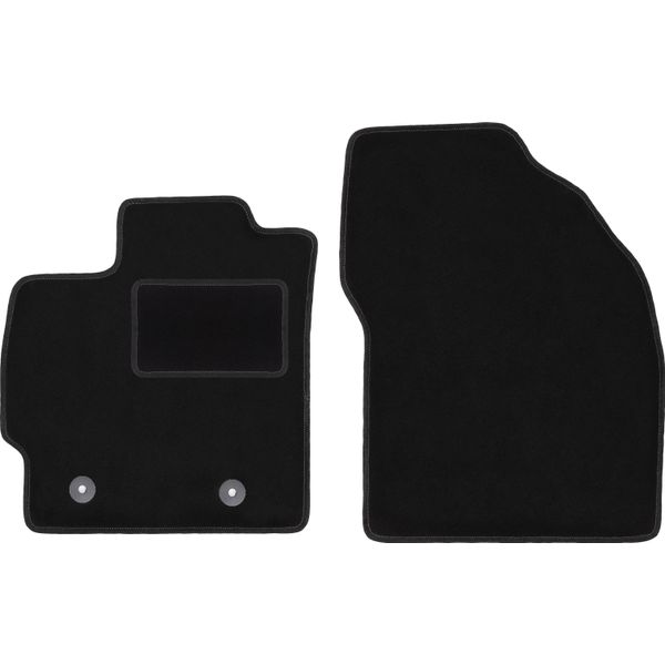 Wielganizator Tappetini Auto Velours Anteriori Adatto Per Toyota Prius Iii (2009-2011, Hatchback) Neri, Set 2 Pz, Con Fissaggi-image