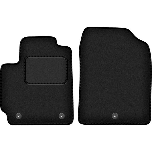 Wielganizator Tappetini Auto Velours Anteriori Adatto Per Kia Picanto Iii (2017-, Hatchback) Neri, Set 2 Pz, Con Fissaggi-image