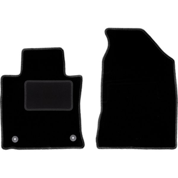 Wielganizator Tappetini Auto Velours Anteriori Adatto Per Ssangyong Tivoli (2015-, Suv) Neri, Set 2 Pz, Con Fissaggi-image