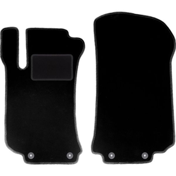 Wielganizator Tappetini Auto Velours Anteriori Adatto Per Mercedes R V251 / R251 (2005-2013, Minivan) Neri, Set 2 Pz, Con Fissaggi-image
