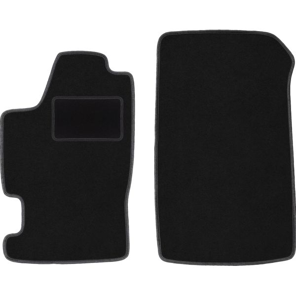 Wielganizator Tappetini Auto Velours Anteriori Adatto Per Renault Laguna I (1994-2001, Station Wagon, Liftback) Neri, Set 2 Pz, Con Fissaggi-image