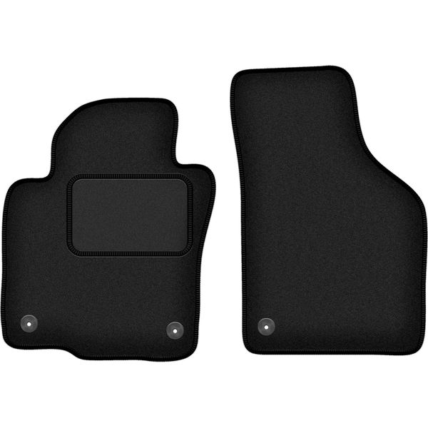 Wielganizator Tappetini Auto Velours Anteriori Adatto Per Volkswagen Jetta Vi (2010-2018, Berlina, Station Wagon, Variant) Neri, Set 2 Pz, Con Fissaggi-image