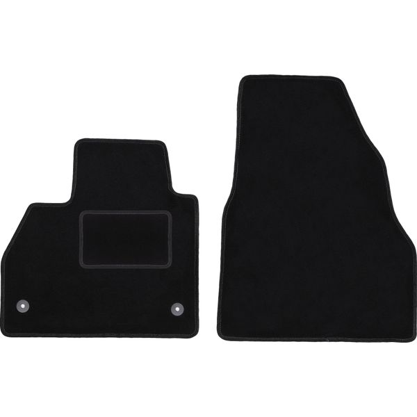 Wielganizator Tappetini Auto Velours Anteriori Adatto Per Renault Kangoo Ii (2007-, Furgoncino) Neri, Set 2 Pz, Con Fissaggi-image