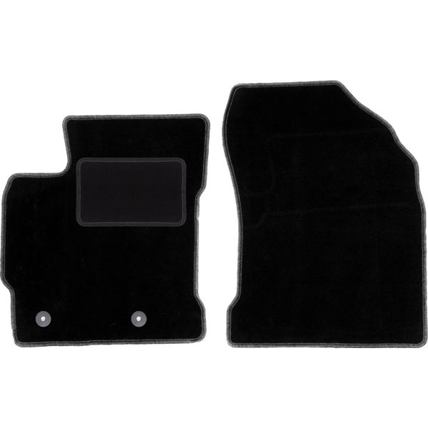 Wielganizator Tappetini Auto Velours Anteriori Adatto Per Toyota Corolla Xi E16 (2013-2019, Hatchback, Berlina) Neri, Set 2 Pz, Con Fissaggi-image