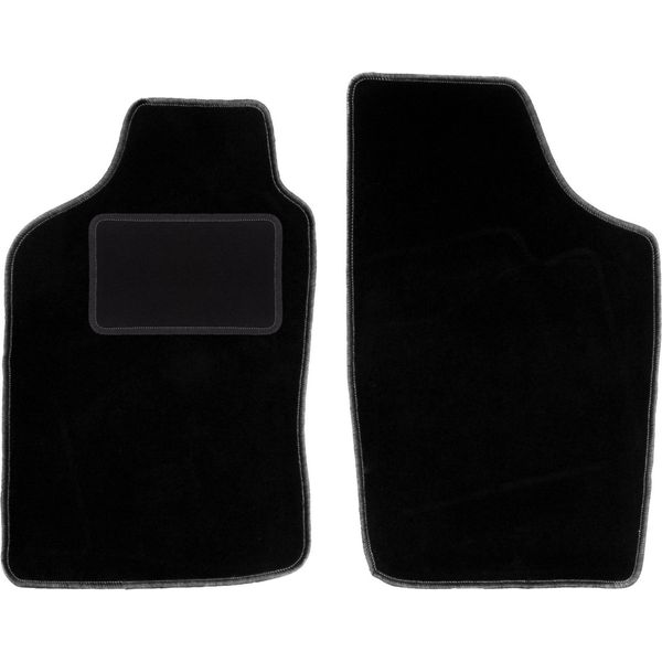 Wielganizator Tappetini Auto Velours Anteriori Adatto Per Nissan Micra K10 (1983-1991, Hatchback) Neri, Set 2 Pz, Con Fissaggi-image