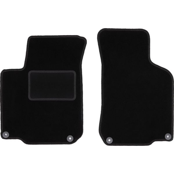 Wielganizator Tappetini Auto Velours Anteriori Adatto Per Volkswagen Bora (1997-2005, Variant, Station Wagon, Berlina) Neri, Set 2 Pz, Con Fissaggi-image