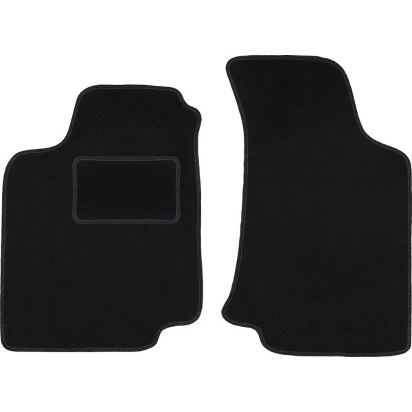 Wielganizator Tappetini Auto Velours Anteriori Adatto Per Volkswagen Vento (1991-1997, Berlina) Neri, Set 2 Pz, Con Fissaggi-image