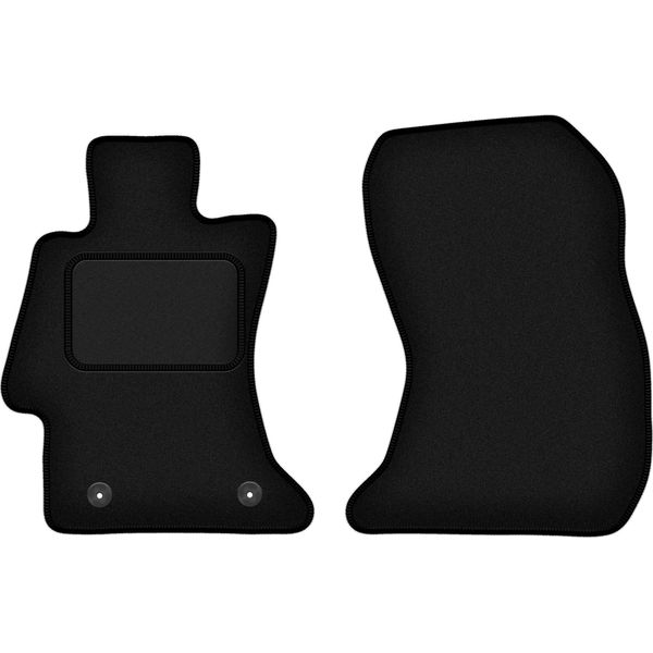 Wielganizator Tappetini Auto Velours Anteriori Adatto Per Subaru Xv (2011-2017, Crossover) Neri, Set 2 Pz, Con Fissaggi-image
