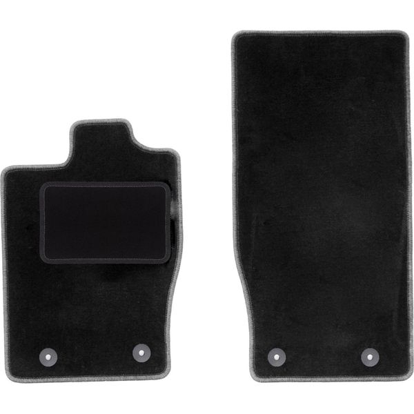 Wielganizator Tappetini Auto Velours Anteriori Adatto Per Jaguar Xk (2006-2014, Coupé) Neri, Set 2 Pz, Con Fissaggi-image